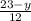 \frac{23-y}{12}