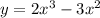 y = 2 {x}^{3} - 3{x}^{2}