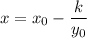 x=x_0-\dfrac{k}{y_0}