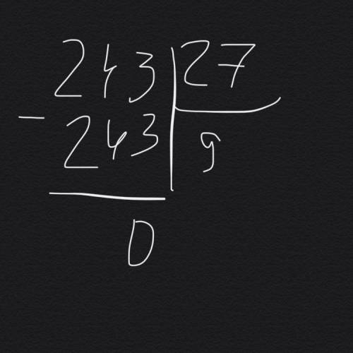 Решите пример столбиком :243:27