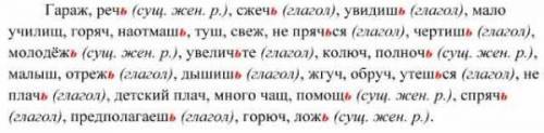 Запишите, употребляя, где нужно, ь и укажи к каждому слову спряжениеГараж(?), реч(?Горяч?), наотм.ти