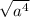 \sqrt{ {a}^{4} }