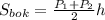 S_{bok}=\frac{P_1+P_2}{2}h