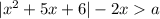 |x^{2} + 5x + 6| - 2x a