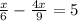 \frac{x}{6}-\frac{4x}{9}=5