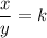 \dfrac{x}{y}=k