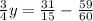 \frac{3}{4}y = \frac{31}{15} - \frac{59}{60}