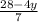 \frac{28-4y}{7}