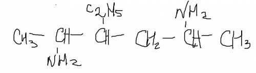 Структурна формула 3-етилгексан-2,5-діамін