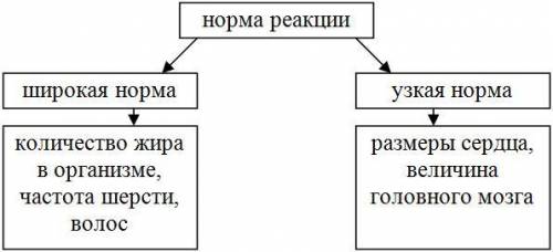 1 Что такое норма реакции? 2 Привести примеры нормы реакции у растений и животных (цифры берете прои