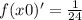 f(x0)' = \frac{1}{24}