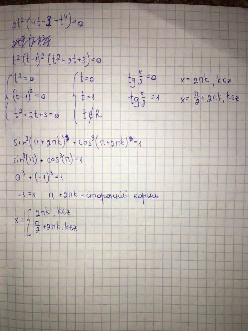 Sin^3(x)+cos^3(x)=1 Как решить это уравнение?