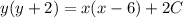 y(y+2)=x(x-6)+2C