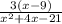 \frac{3(x-9)}{x^{2}+4x-21 }