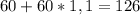 60+60*1,1=126