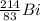 \frac{214}{83}Bi