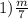 1)\frac{m}{7}