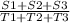 \frac{S1+S2+S3}{T1+T2+T3}