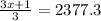 \frac{3x + 1}{3} = 2377.3