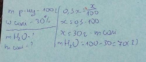 Визначити яку масу солі і який об’єм води необхідно взяти, щоб виготовити 100 грамів розчину з масов