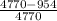 \frac{4770-954}{4770}