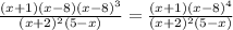 \frac{(x+1)(x-8)(x-8)^3}{(x+2)^2(5-x)}=\frac{(x+1)(x-8)^4}{(x+2)^2(5-x)}