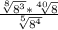 \frac{\sqrt[8]{8^{3} } * \sqrt[40]{8} }{\sqrt[5]{8^{4} } }