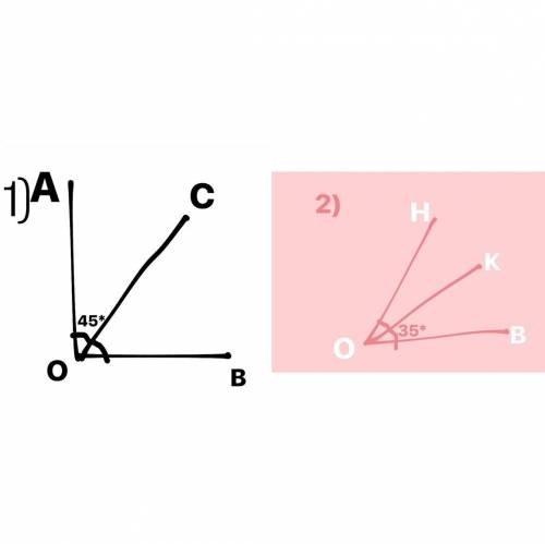 1)Луч OC-биссектриса угла АОВ. >АОС=45градусов. Определите градусную меру угла АОВ(рис .7.8). 2)У