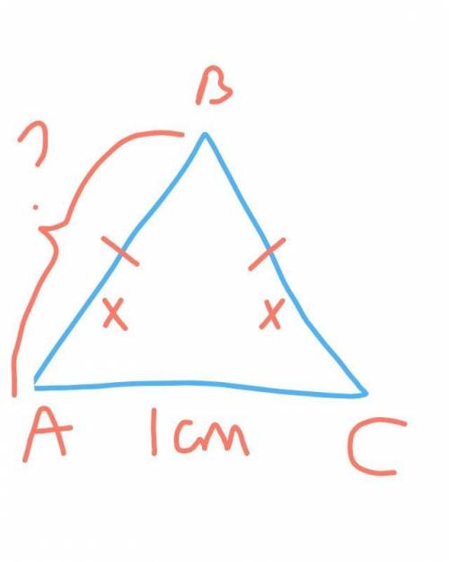 В треугольнике ABC AB равен BC сторона AC равен 1 см а периметр треугольника равен 7 см найдите стор