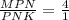 \frac{MPN}{PNK}= \frac{4}{1}