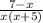 \frac{7-x}{x(x+5)}