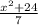 \frac{x^{2} + 24}{7}