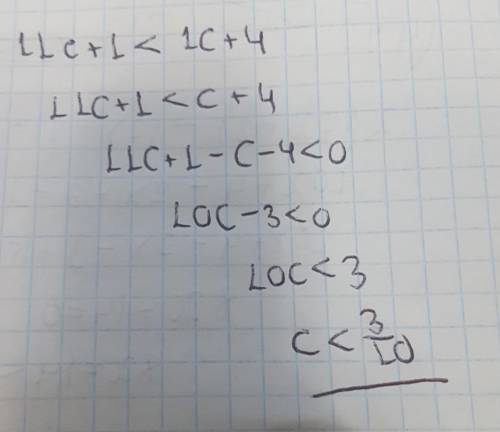 При каких значениях c значения двучлена 11c+1 не больше значений двучлена 1c+4? Выбери правильный ва