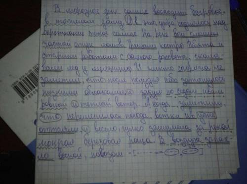 В м..розные дни со..нце3 во..ходит багровое, в тяжёлом дыму. И в это утро поднялось (над)Бережками т