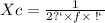 Xc = \frac{1}{2п \times f \times \: С \: }