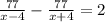 \frac{77}{x-4} - \frac{77}{x+4} = 2