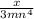 \frac{x}{3mn^{4} }