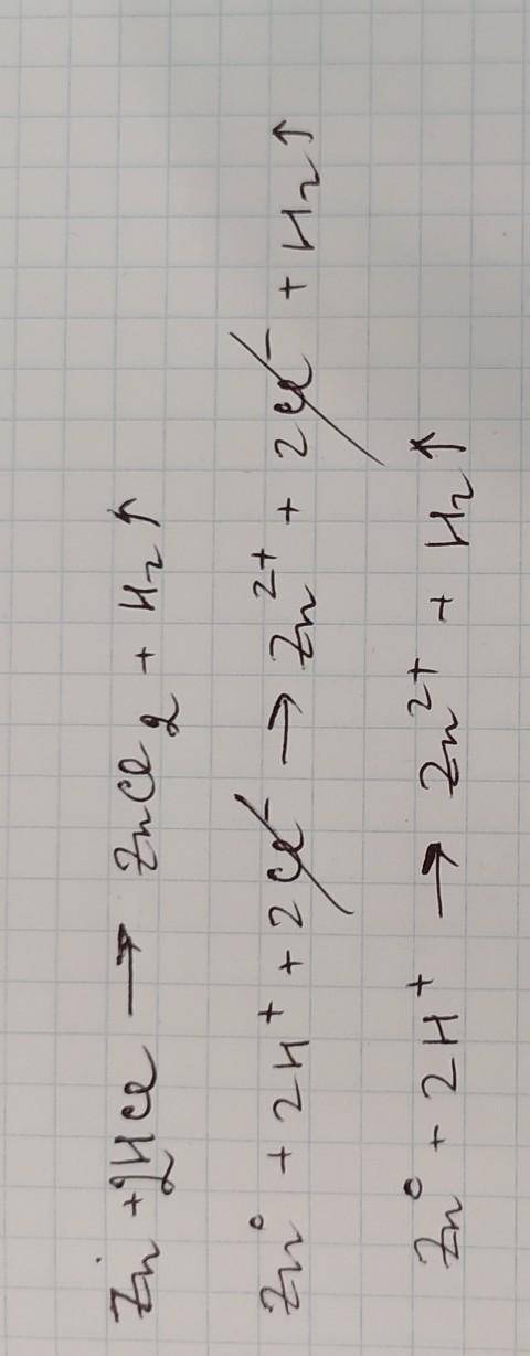 Составьте уравнения реакций в молекулярном и ионном виде : Zn+ HCl Fe2O3 + H2SO4 KOH + HNO3 NaOH + H