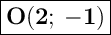 \Large { \boxed { \bold { O(2; \: -1)}} }