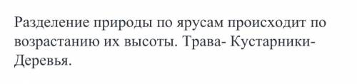 Ярусное строение природного сообщества это в биологии