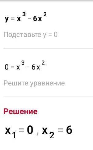 Укажите промежутки возрастания функции y=x^3−6x^2