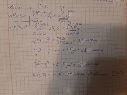 Найди массу фосфорной кислоты, полученной из 460 г фосфора в результате превращения​