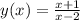 y(x)=\frac{x+1}{x-2}