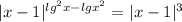 |x-1|^{lg^2x-lgx^2}=|x-1|^3\\