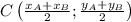 C\left(\frac{x_A+x_B}{2};\frac{y_A+y_B}{2}\right)