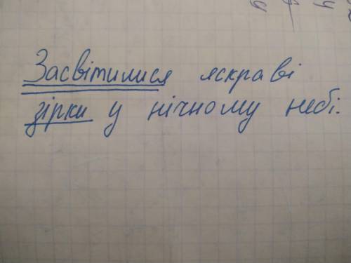 Склади з поданих слів розповідне речення.Запиши його,вставивши в словах пропущені букви.Підкресли го