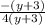 \frac{-(y+3)}{4(y+3)}