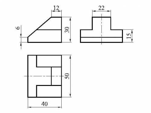 ДАЮ 40б Построить 3 вида, нанести размеры