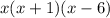 x( x + 1)(x - 6 )