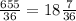 \frac{655}{36 } = 18 \frac{7}{36}